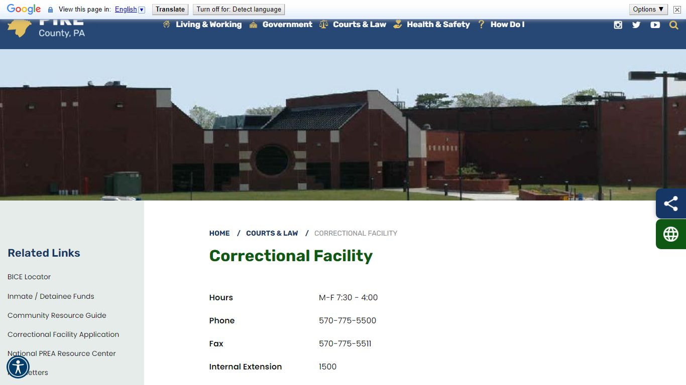 Correctional Facility - Pike County, Pennsylvania