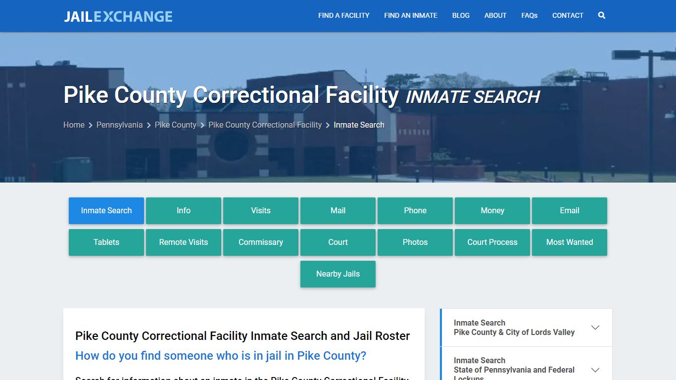 Pike County Correctional Facility Inmate Search - Jail Exchange